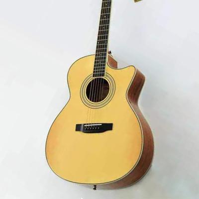 China Handmade Acoustic Sound High Quality Folk Guitar Top Fir Classical Guitar, Folk Sound Guitar for sale