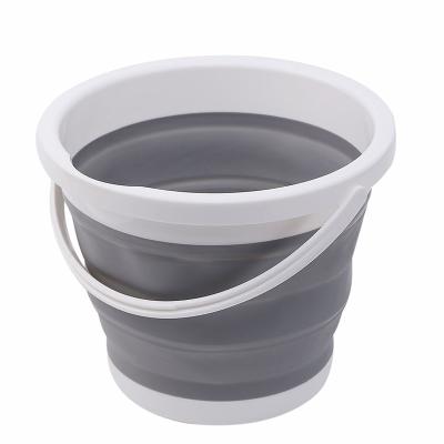 China 10L Viable Folding Water Bucket Round Portable Bucket Collapsible Cleaning Plastic Fishing for sale