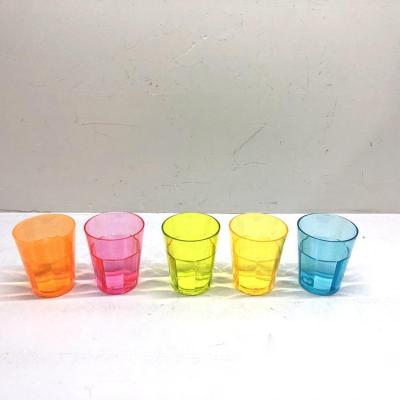 China 2oz 60ml single wall colorful clear plastic small set of mugs for sale