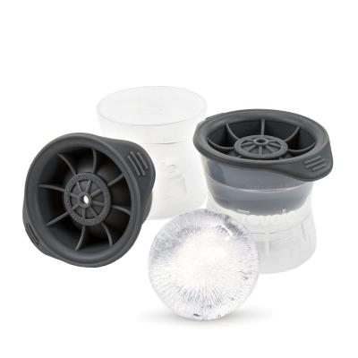 China Sustainable Sphere Ice Molds Ice Cube Whiskey Ice Ball Maker Set of 2 for sale