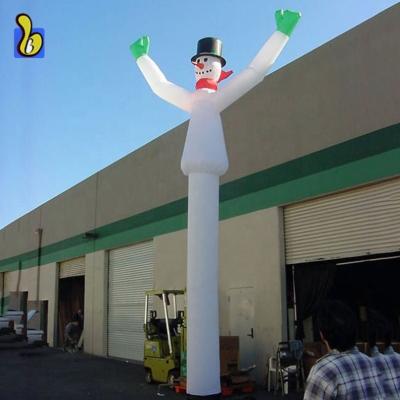 China Christmas Ripstop Inflatable Snowman Nylon Like Taffeta High Tensile Parachute, Sky Air Dancer On Sale for sale