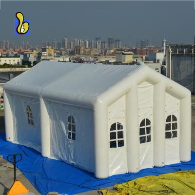 China 0.65mm PVC Air Tight Inflatable Wedding Tent , White Inflatable Marquee For Party Event for sale