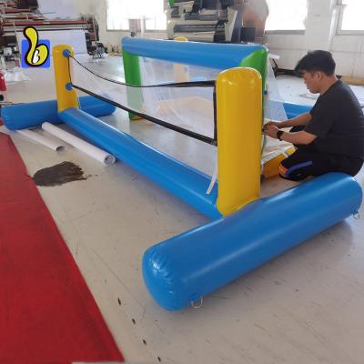 China Lake Inflatable Floating Volleyball Court , Inflatable Water Volleyball Match for sale