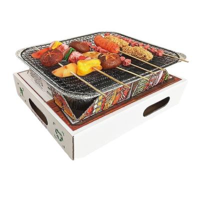 China food & New Factory Style BBQ Beverage Smoke Reducer Machine Disposable Charcoal Barbecue Grill Out Of Door BBQ Machine for sale