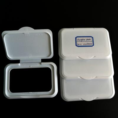 China Non Spill OEM ODM Customized Direct Print Baby Care Wipes Plastic Box Flip Top Wet Cloth Lid for sale