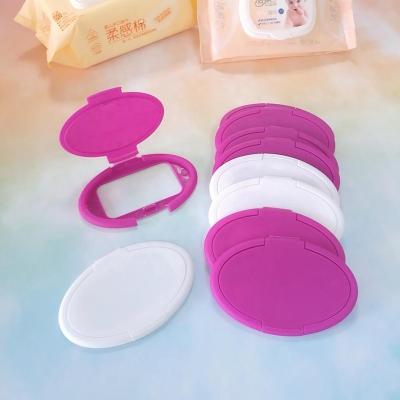 China Custom & Wholesale Non Spill Wet Plastic Wet Box Flip Wrapping Lid Wipe Top Cap for sale