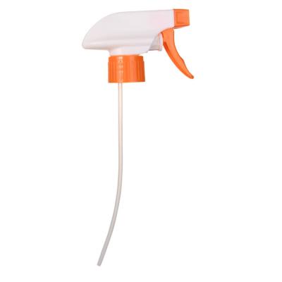 China Non Spill Trigger 28-410 32-410 Orange Plastic Sprayer Cleaner Spray Head for sale