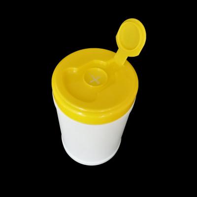 China Wet Wipe 80/100/120pcs Packing Wet Wipe HDPE Plastic Wet Canister With Plastic Lid for sale