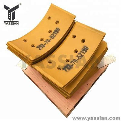 China 16Mn/30MnB 232-70-52190 China Manufacturer Spare Parts Engine Parts Motorgrader End Bit Earthmoving Cutter Blade for sale