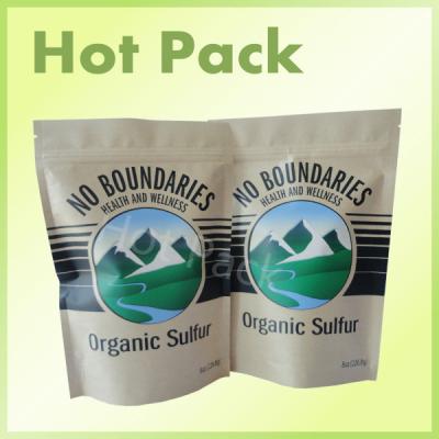 China Foil Lined Colorful Printed Stand Up Pouches Packaging For Organic Sulfur for sale