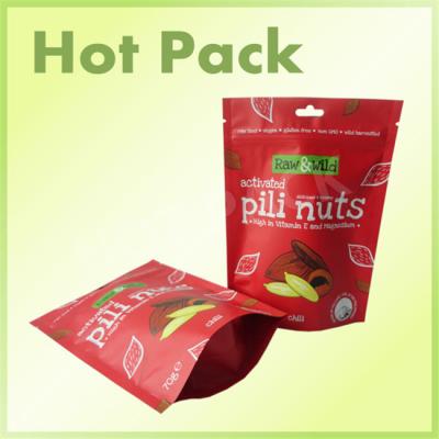 China Raw / Wild Activated Pili Nuts Printed Stand Up Pouches Laminated Foil Non - Toxic for sale