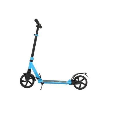 China Full 2 ​​PU Quality Youth Wheel Big Wheel Aluminum Panel Kick Scooter Foldable Adult Scooter for sale