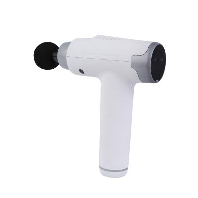 China 2021 NEW Double Heads Body Handheld Fascial Massage Gun Muscle Massage Gun with Rechargeable Battery for sale