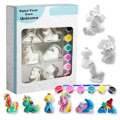 China Unicorns and fairy and fairy unicorns plaster figurines craft kits diy coloring for sale