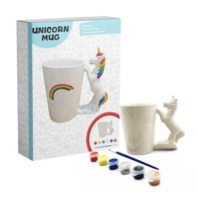 China Ceramic Unicorn Fun Unicorn Mug Crafts Set and Kit Art Craft Supplies Drawing Toys for Kids Ages 6 and Up for sale