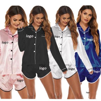 China 2021 New Fashion Hot Selling Plus Size Loungewear Nightgown QUICK DRY Hot Sale Custom Made NGO Sheath Pajams Solid Color Silk Sleepwear Women for sale