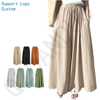 China 2022 New Fashion Summer Anti-Static High Waist Women's Casual Wide Leg Dress Breathable Dress for sale