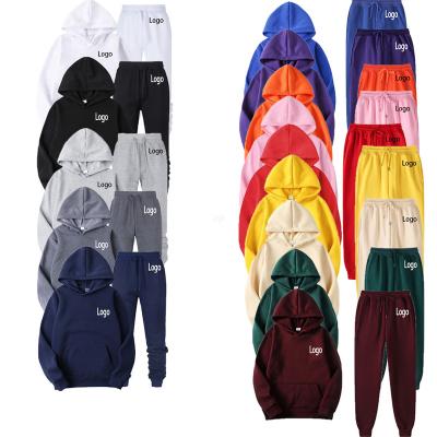 China Wholesale Custom Men's Training Sportswear Reversible Joggers Logo Fashion Men Blank Hooded Sweatsuit Sets 2 Piece Men's Clothing for sale