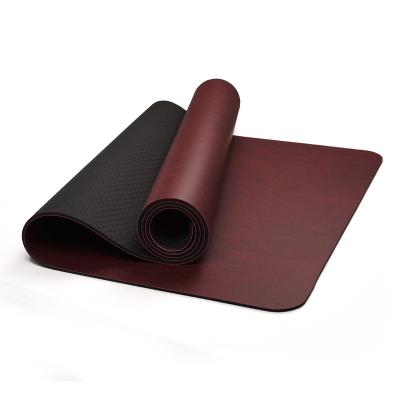 China Custom Printed Yoga Mats Pilates Mat Non-Slip Eco Friendly Yoga Mat Premium Fitness Pu Leather Yoga Mat for sale