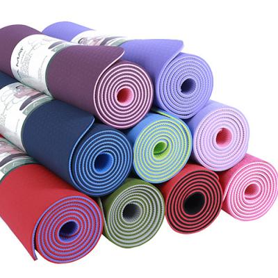 China Durable Yoga Pilate Hot Yoga Exercise Eco-Friendly 6mm Yoga Mat High Density Tape Gym Manufacturer Yoga Mat for sale