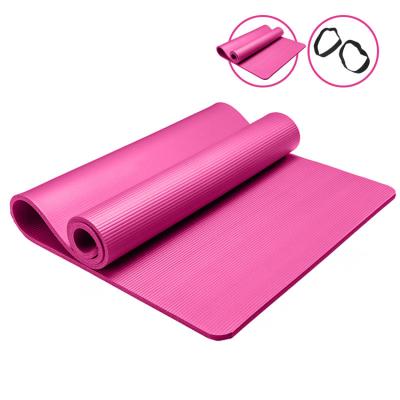 China Yoga Mat Factory Price Private Label Yoga Lesson NBR Non Slip SINGLE Color Layer Folding 8mm 6mm NBR Yoga Mat for sale