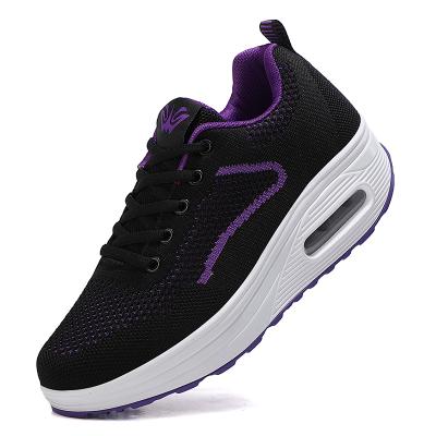 China CUSHIONING RUIDENG drop shipping sellers knit upper thick PU air cushion sole shoes one pair ladies sneakers fitness walking casual shoes for sale