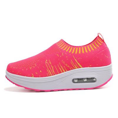 China CUSHIONING RUIDENG Free Boat Items Slip On Barefoot Shoes Knit Upper Thick PU Air Cushion Sole Sports Shoes Casual Style Walking Shoes for sale