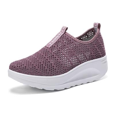 China Fashion Trend RUIDENG Free Shipping Items High Crescent Breathable Slip On Mesh Upper Thick EVA Sole Casual Shoes Sport Shoes for sale