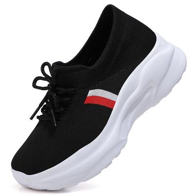 China Wholesale Fashion Trend RUIDENG New Design Knit EVA Sole Fitness Walking Shoes Casual Shoes For Adult Women Thick Upper Sports Shoes for sale