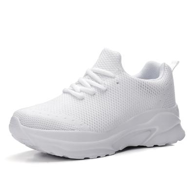 China Fashion trend 2021 fashion new shoes fly to weave rubber upper unique white sneakers women sports shoes 2021 sports running shoes for sale