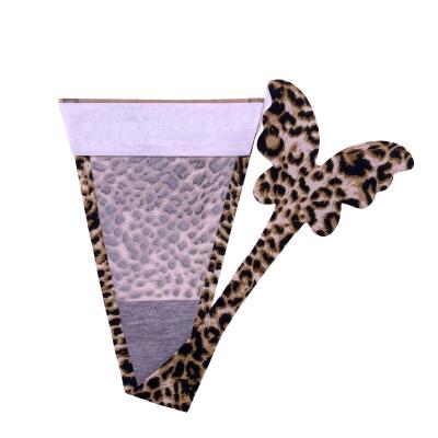 China Antibacterial hot sexy leopard print no panties G line - seamless string thong three C shapes string pantyhose strapless panties for sale