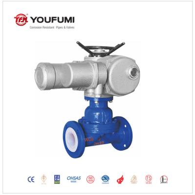 China WCB PFA Lined Diaphragm Valve , DN15 Pneumatic Operated Diaphragm Valve for sale