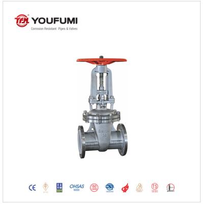 China Corrosion Resistant  PTFE Lined Gate Valve Jis 10k 150LBS Stainless Steel for sale