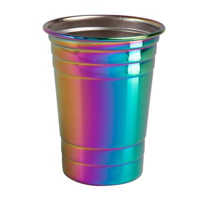 China BRIEF China 16oz Rainbow Stainless Steel Durable Unbreakable Mugs For Indoor And Outdoor Use for sale