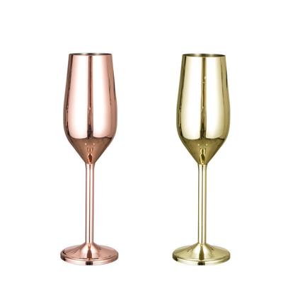 China Modern Slim 200ml Copper / Gold Plated Martini Drinking Glass Mugs for sale