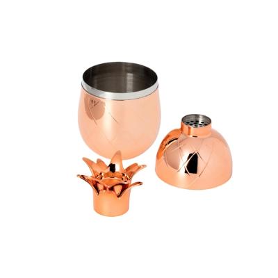 China 550/750ML Metal Copper Pineapple Cocktail Shaker For Gift for sale