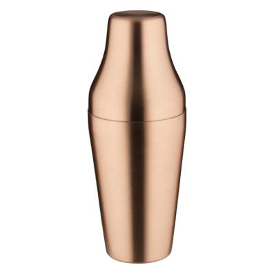 China Metal Copper Plating 2 Pieces Durable French Cocktail Shaker for sale