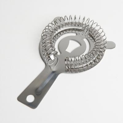 China Professional Bartender Stocked Set SS304 Cocktail Hawthorn Bar Strainer for sale