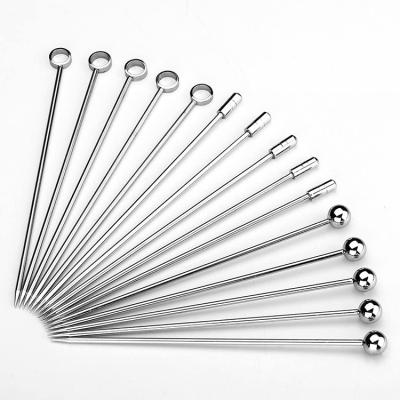 China Sustainable Stainless Steel Cocktail Picks Martini Picks Set for sale