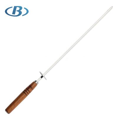 China Easily Cleaned Factory Wholesale Price Stainless Steel BBQ Skewer Set With Wooden Handle for sale