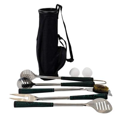 China Easily Cleaned 7 Piece Golf Club Style BBQ Grill Tool Kit With Golf Club Style Bag for sale