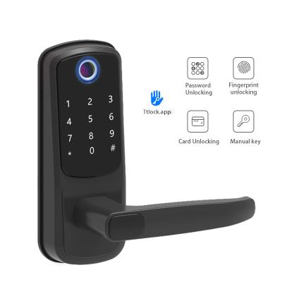 China TTLOCK TTLock Biometric Keyless Fingerprint Deadbolt Digital Smartphone Wifi Smart Door Lock for sale