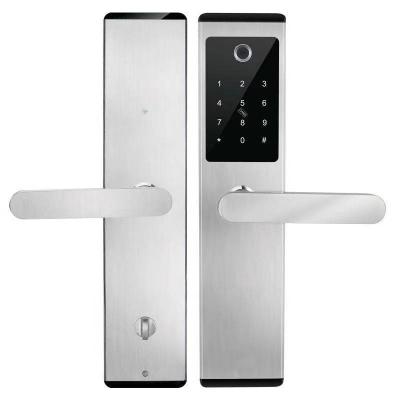 China TUYA TUYA A6 Stainless Steel Biometric Fingerprint Smart Door Lock for Security Door Lock for sale