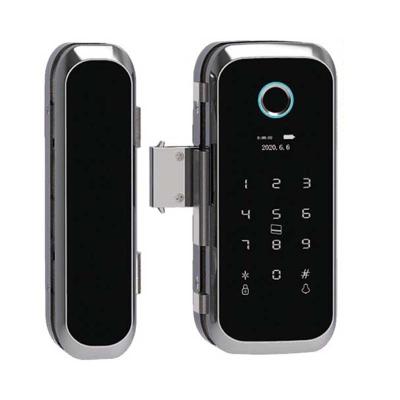 China TTLOCK TTLock Smart Biometric Fingerprint APP RFID Pin Electronic Glass Door Lock for Office for sale