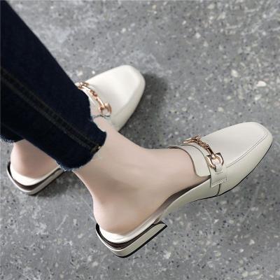 China Summer Square Toe Fashion Half Slippers Female Muller Sandals Fashion Trend Large Size Women's Shoes for sale