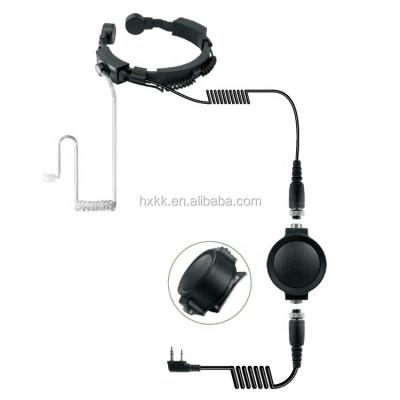 China Acoustic Tube Earpiece Hidden Headset Pin Finger Ptt Throat Mic MIC Acoustic Tube Two Way Radio Earphone 2 Throat For Motorola Kenwood for sale