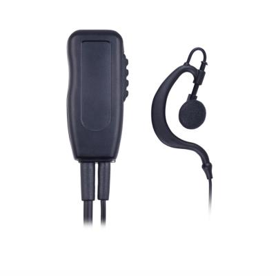 China Durable soft rubber G shape earhook earpiece for two way radio Motorola 3.5 threaded for sale