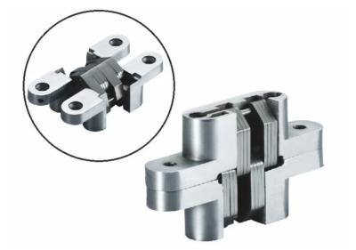 China Durable Mortise Mount Invisible Hinge 2 Hole Polished Chrome en venta