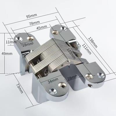 Κίνα 50lbs Capacity Invisible Mortise Fitting For 2 Holes 1-3/8 προς πώληση