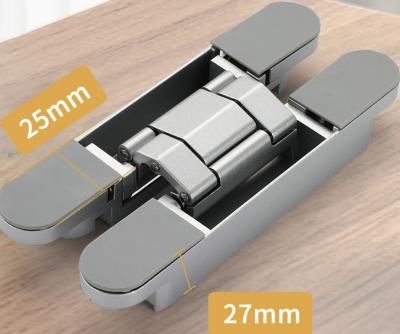 China Zinklegering zware onzichtbare scharnieren 120 kg laadvermogen voor 18-22 mm deuren Te koop